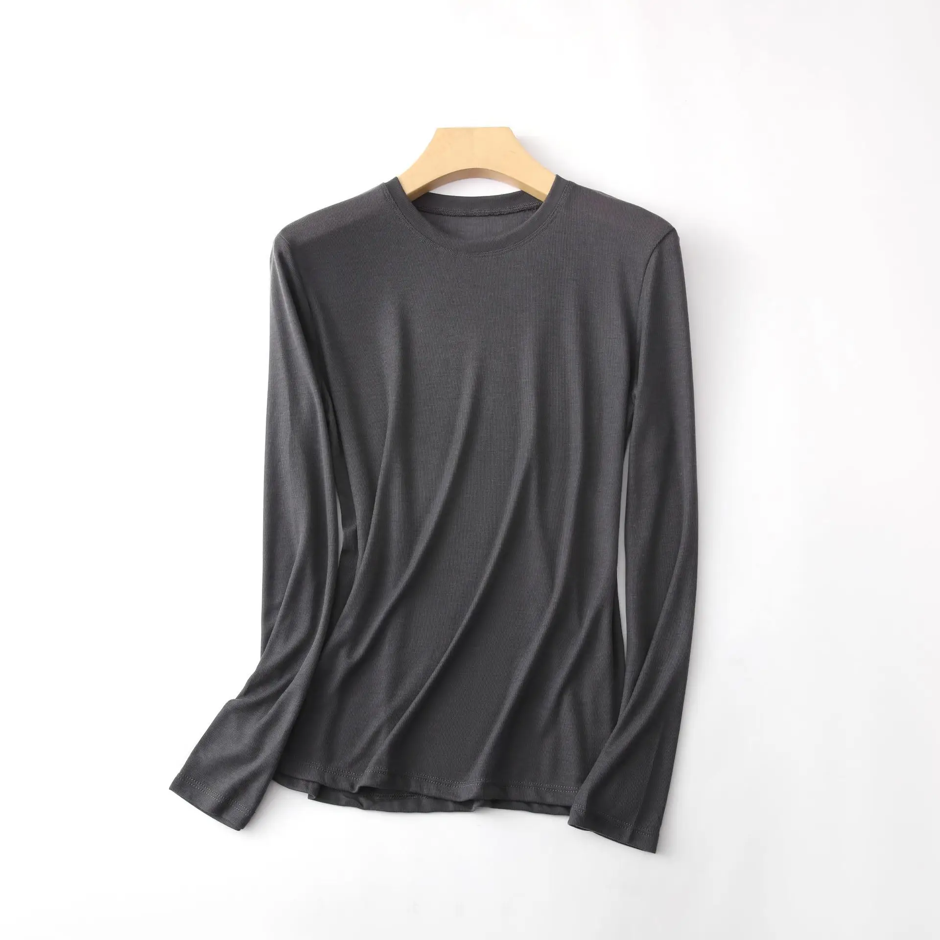 Women's Long Sleeve Silk Sunscreen Top Olive Green - Image 4