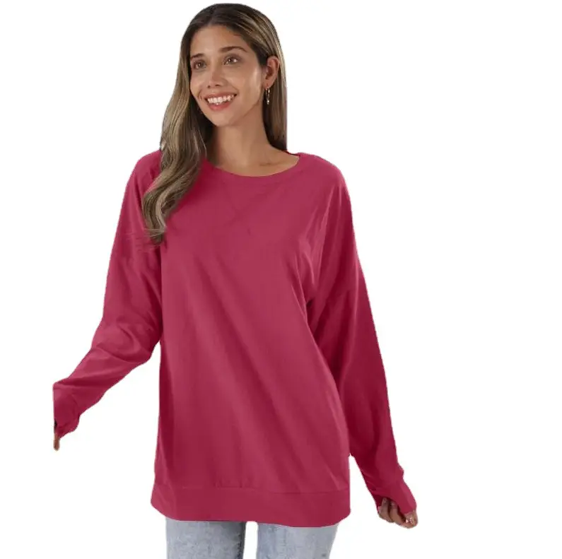 Black Round Neck Long Sleeve Top for Women - Image 11