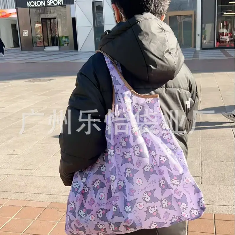Factory Direct Cartoon Polyester Large Two-in-One Shopping Bag - Image 163