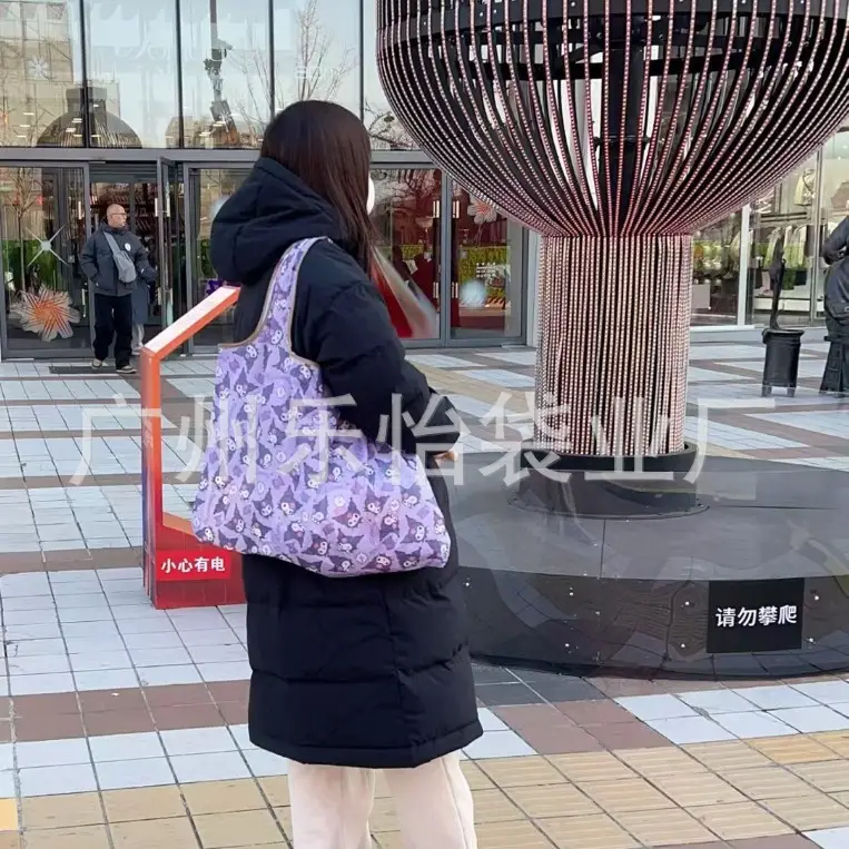 Factory Direct Cartoon Polyester Large Two-in-One Shopping Bag - Image 164