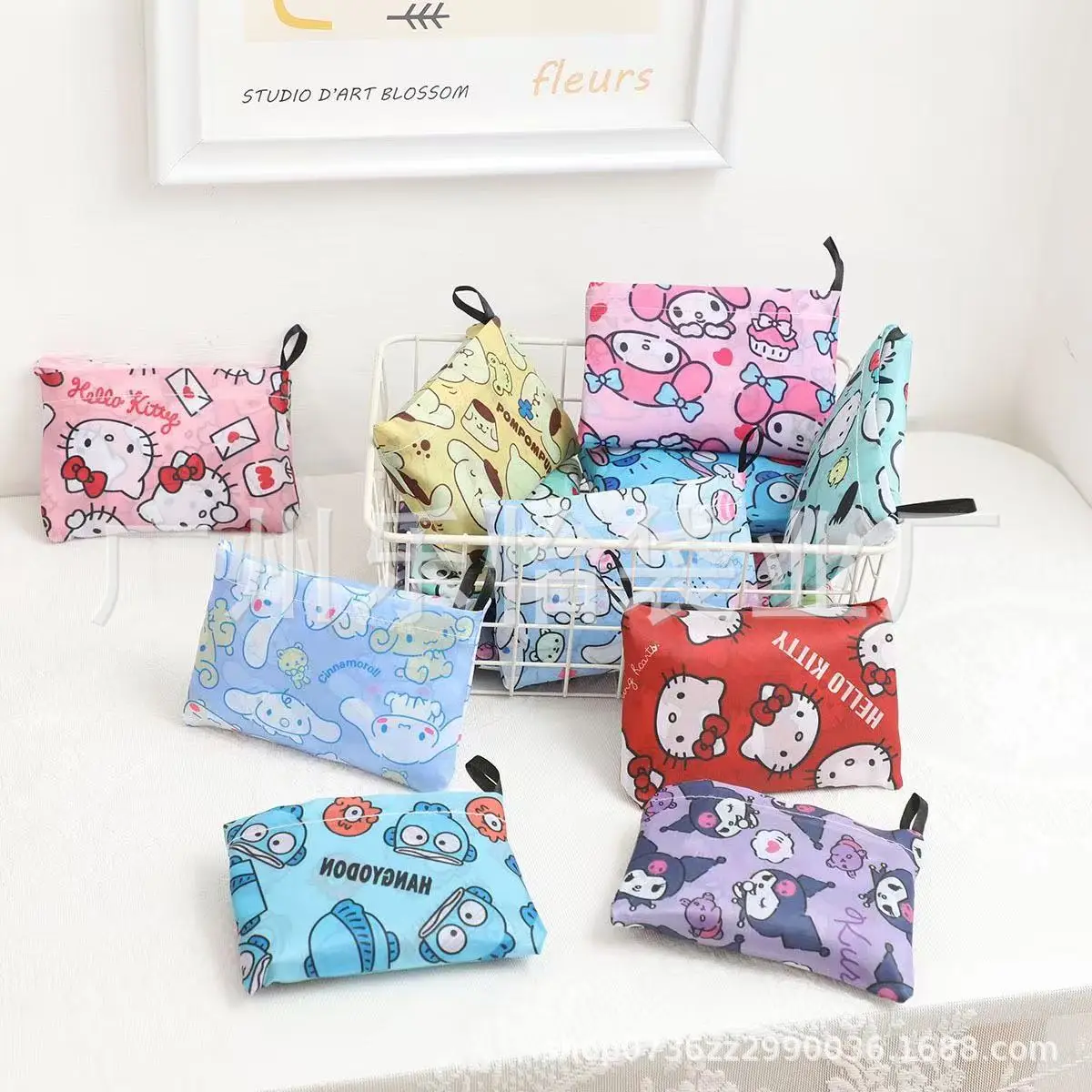 Factory Direct Cartoon Polyester Large Two-in-One Shopping Bag - Image 165