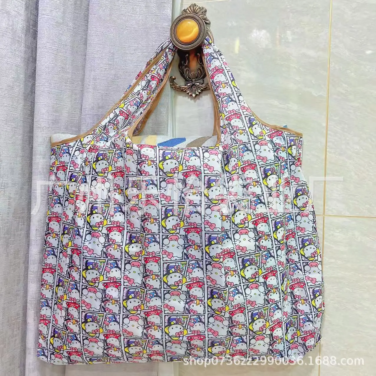 Factory Direct Cartoon Polyester Large Two-in-One Shopping Bag - Image 104