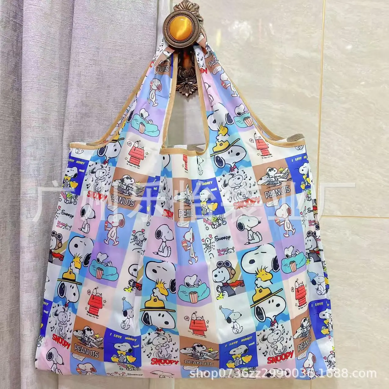 Factory Direct Cartoon Polyester Large Two-in-One Shopping Bag - Image 106