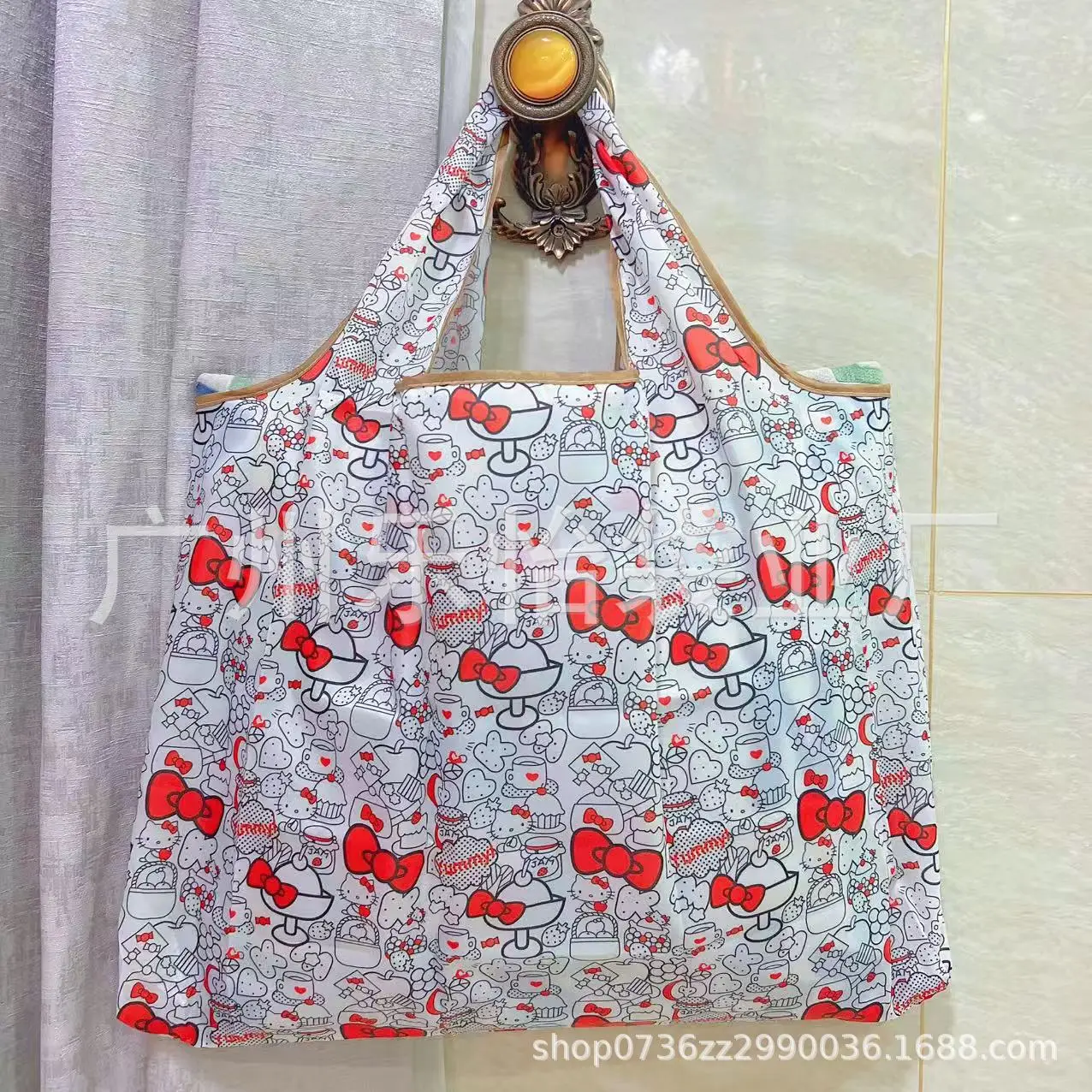 Factory Direct Cartoon Polyester Large Two-in-One Shopping Bag - Image 107