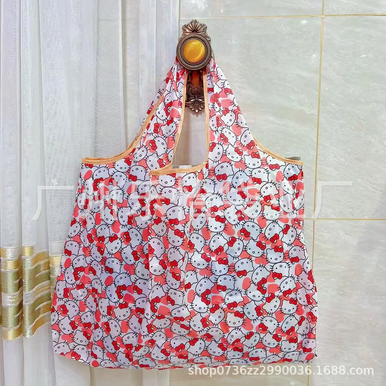 Factory Direct Cartoon Polyester Large Two-in-One Shopping Bag - Image 115