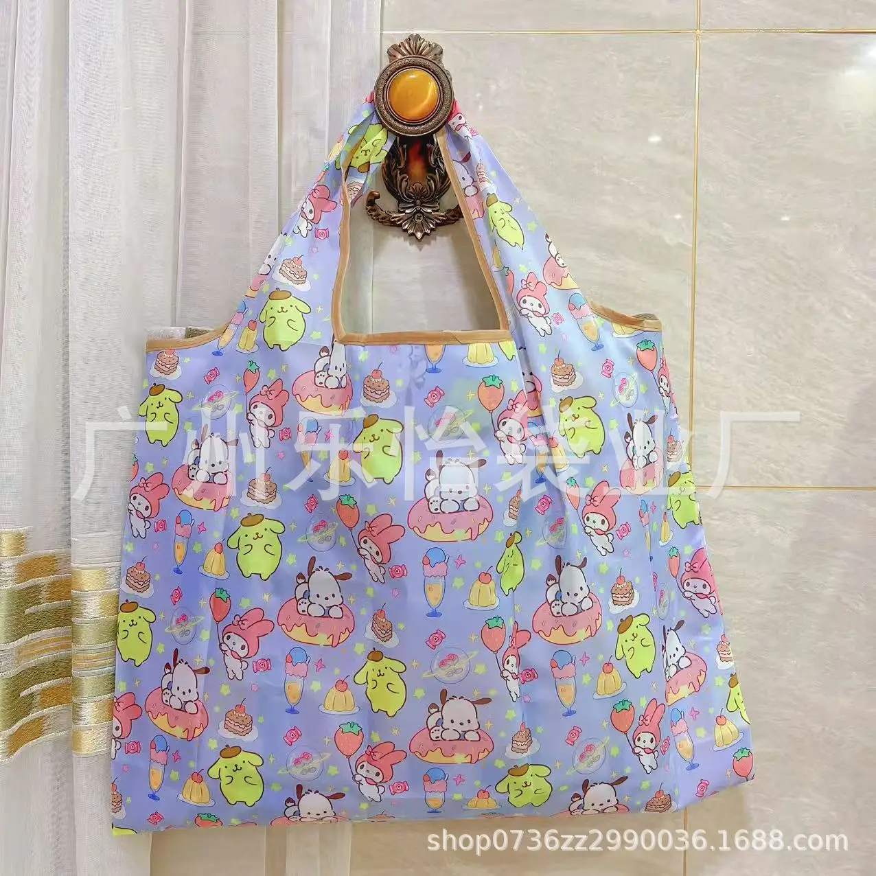 Factory Direct Cartoon Polyester Large Two-in-One Shopping Bag - Image 116