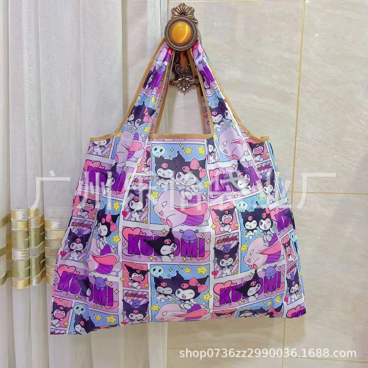 Factory Direct Cartoon Polyester Large Two-in-One Shopping Bag - Image 119