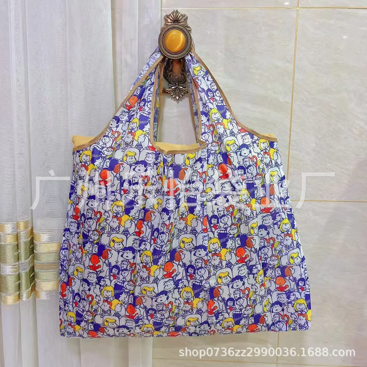 Factory Direct Cartoon Polyester Large Two-in-One Shopping Bag - Image 123