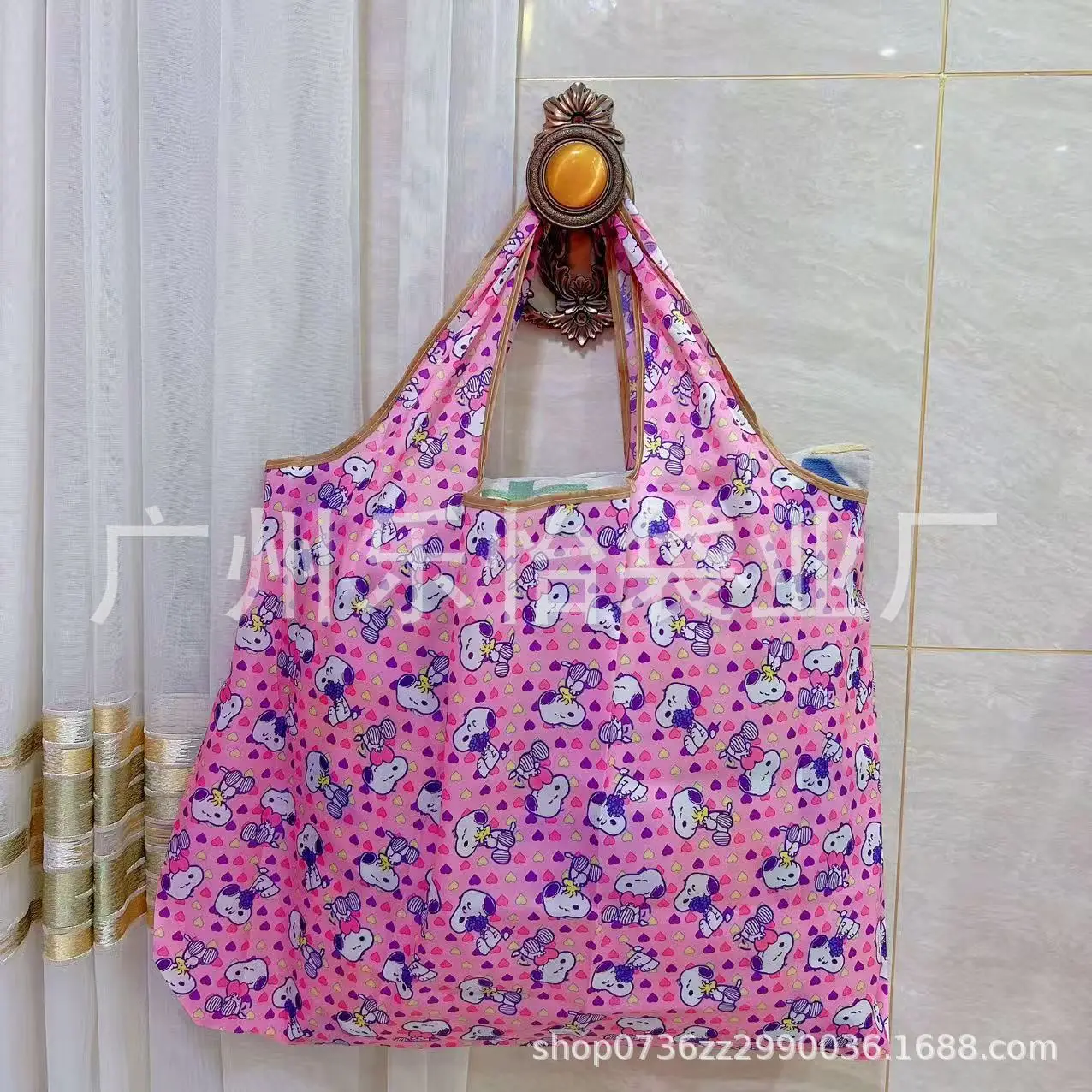 Factory Direct Cartoon Polyester Large Two-in-One Shopping Bag - Image 126