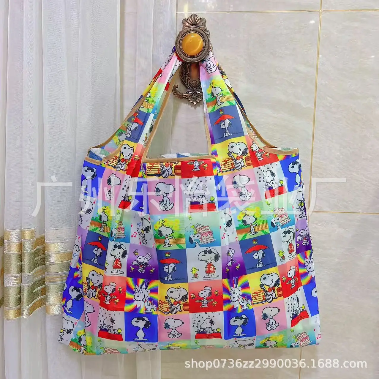 Factory Direct Cartoon Polyester Large Two-in-One Shopping Bag - Image 127