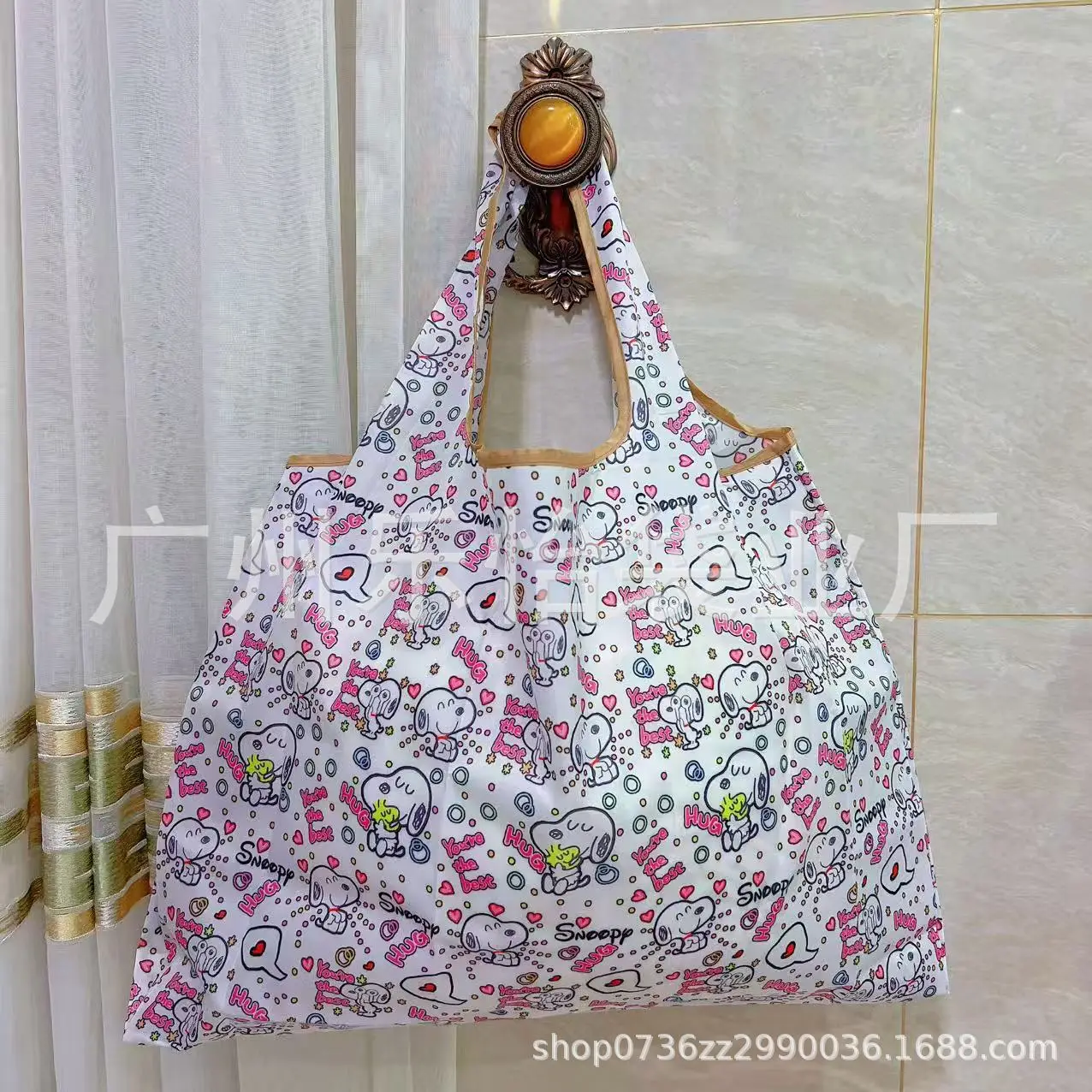 Factory Direct Cartoon Polyester Large Two-in-One Shopping Bag - Image 129