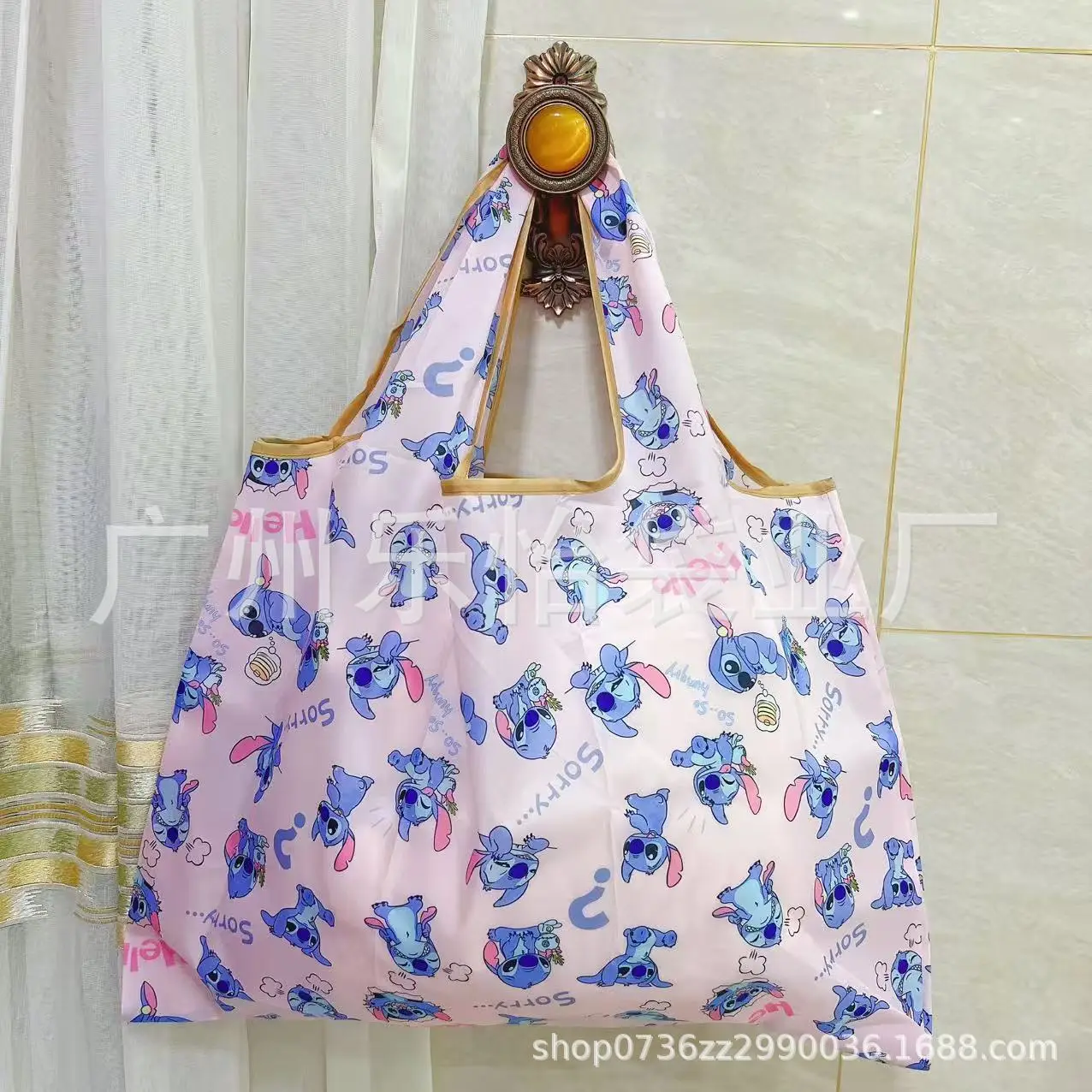 Factory Direct Cartoon Polyester Large Two-in-One Shopping Bag - Image 134