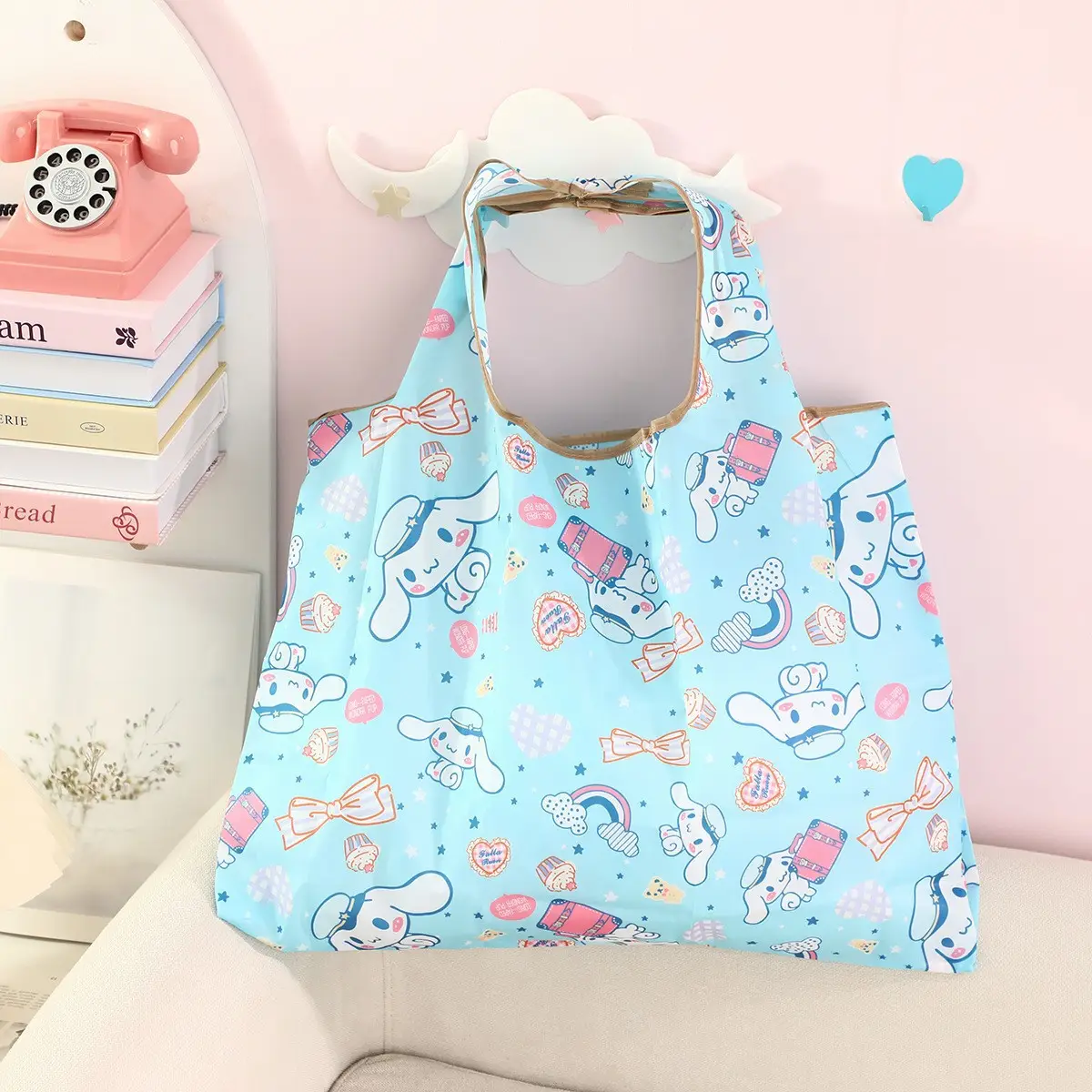 Factory Direct Cartoon Polyester Large Two-in-One Shopping Bag - Image 142