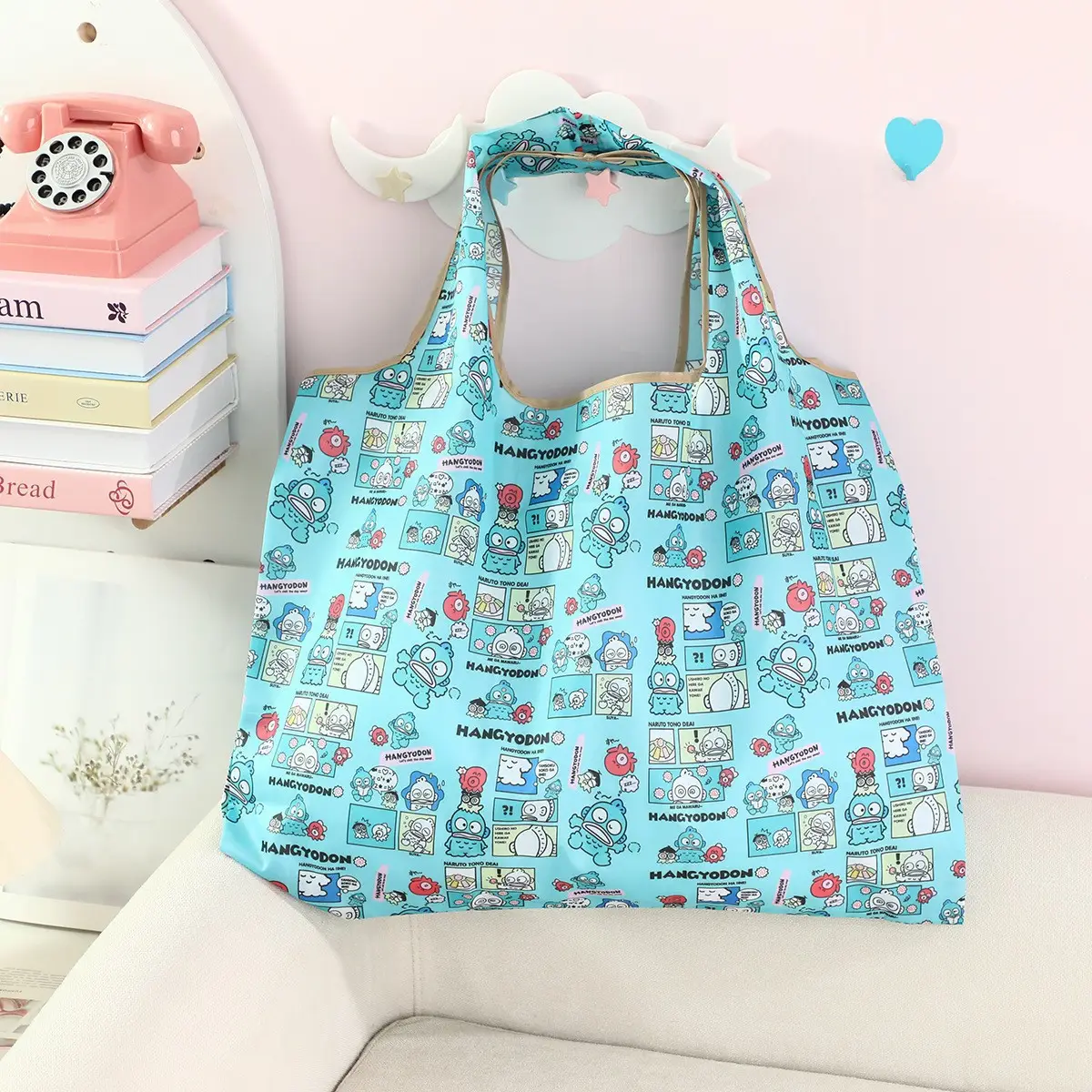 Factory Direct Cartoon Polyester Large Two-in-One Shopping Bag - Image 159