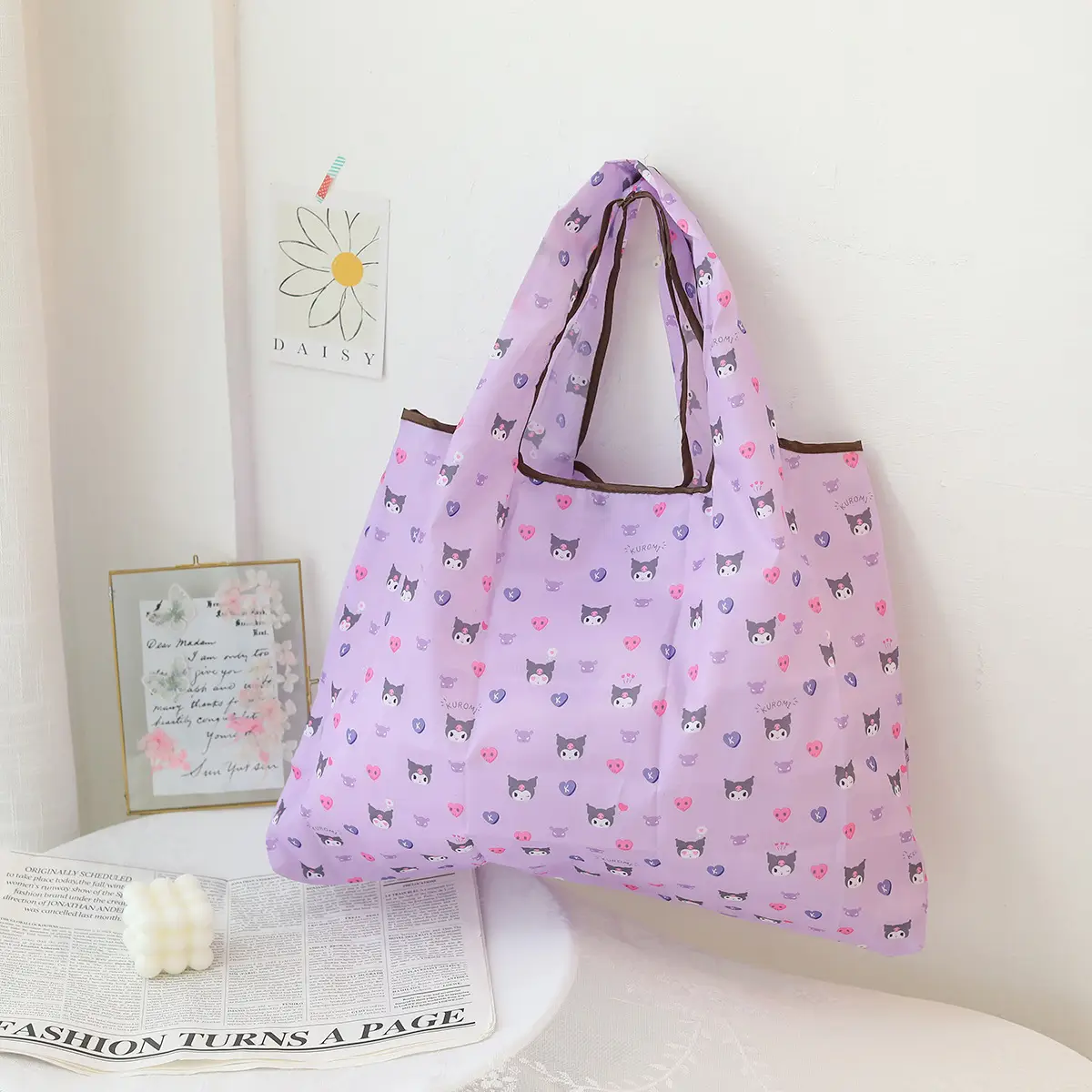 Factory Direct Cartoon Polyester Large Two-in-One Shopping Bag - Image 53