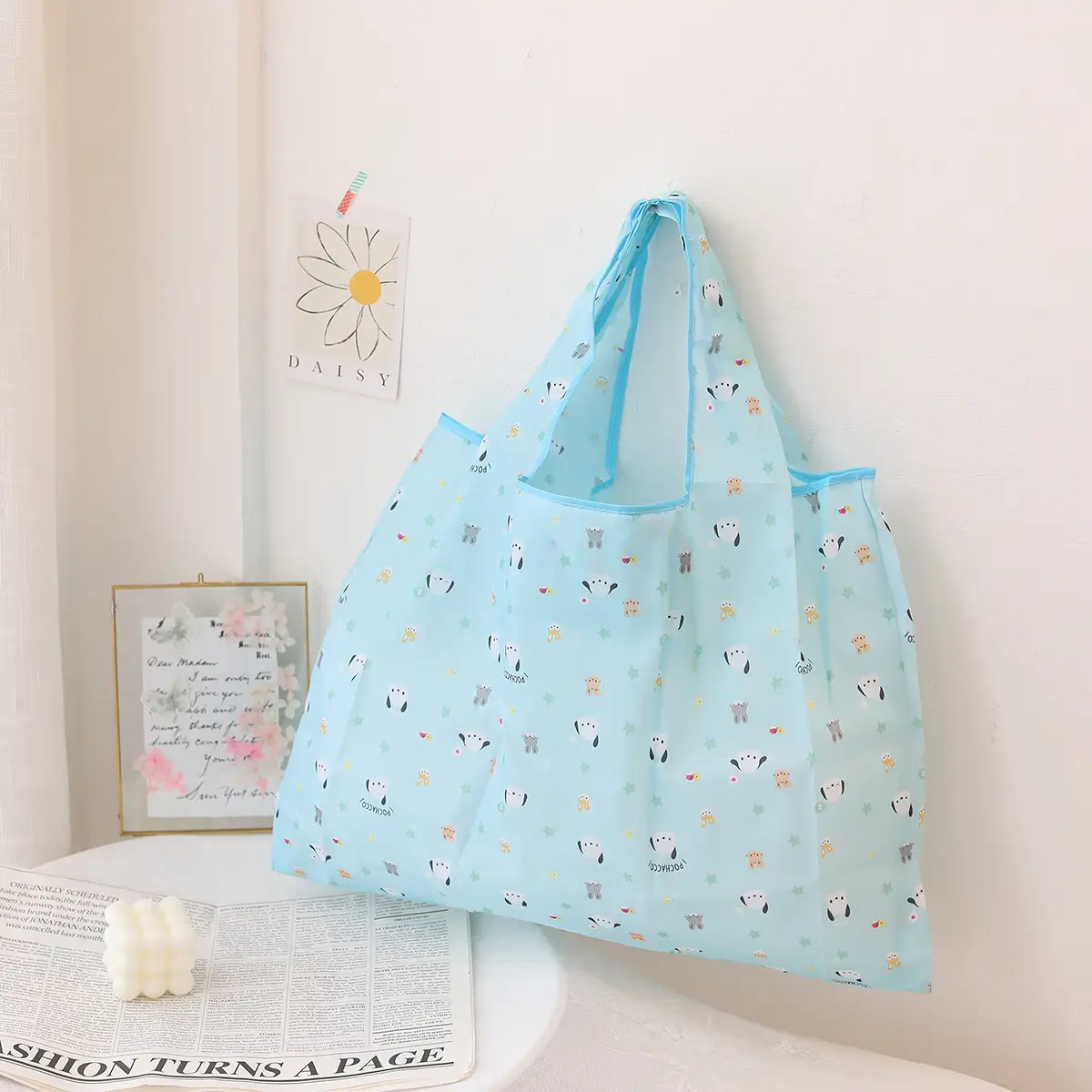 Factory Direct Cartoon Polyester Large Two-in-One Shopping Bag - Image 54