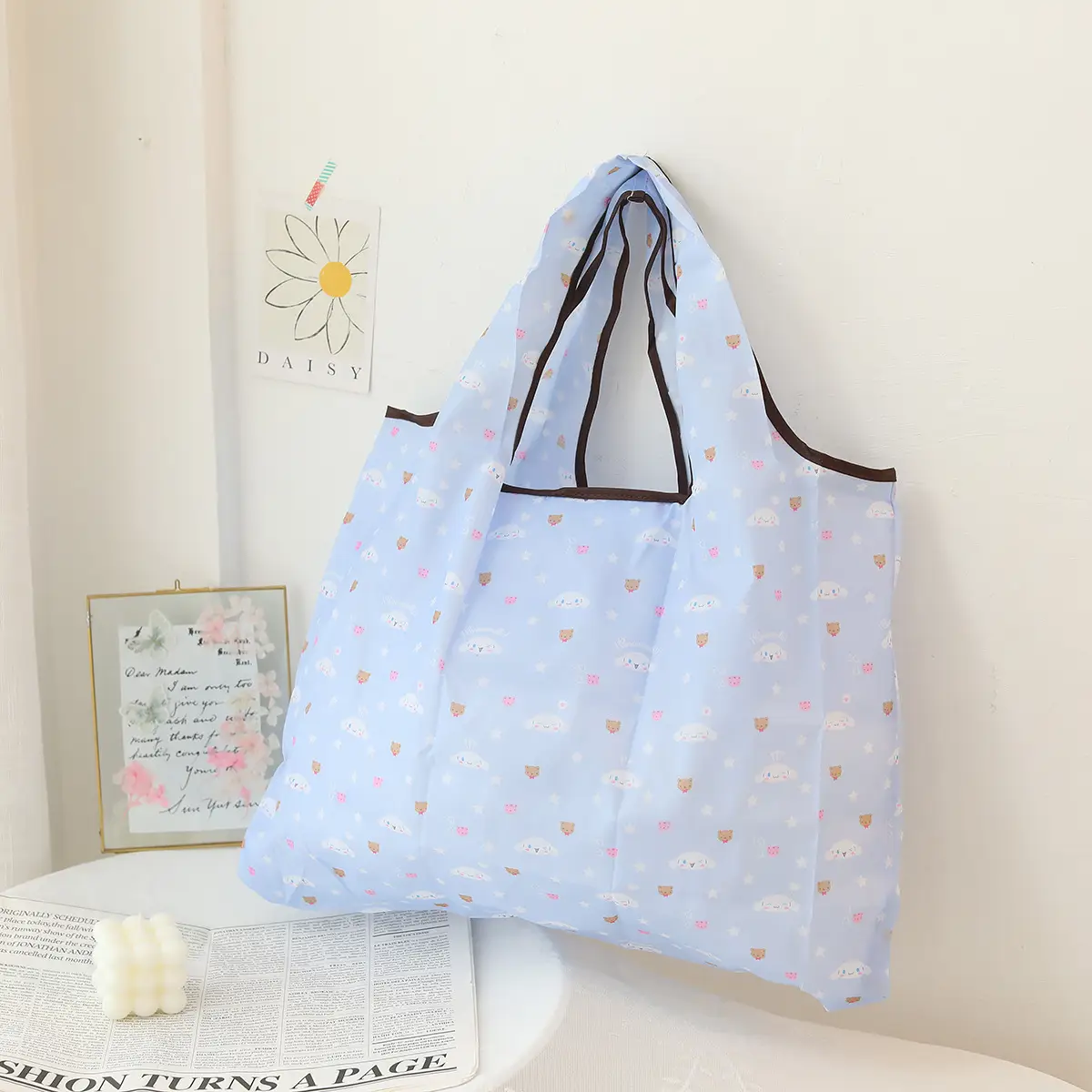 Factory Direct Cartoon Polyester Large Two-in-One Shopping Bag - Image 55