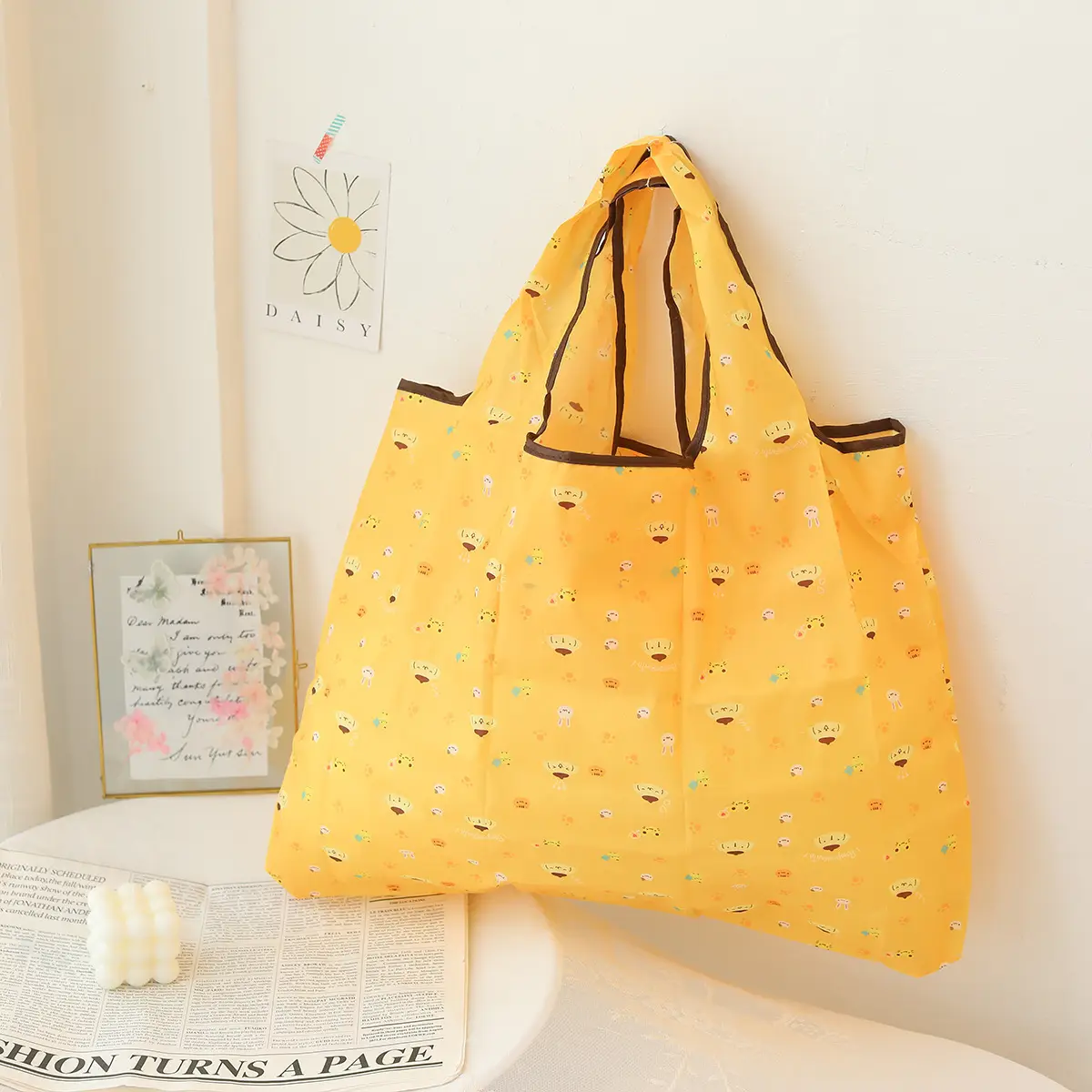 Factory Direct Cartoon Polyester Large Two-in-One Shopping Bag - Image 57