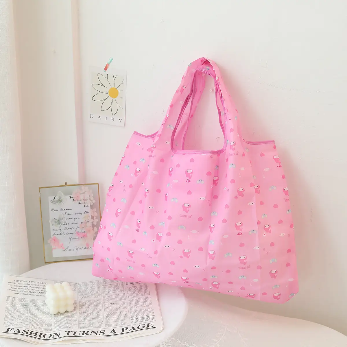 Factory Direct Cartoon Polyester Large Two-in-One Shopping Bag - Image 58