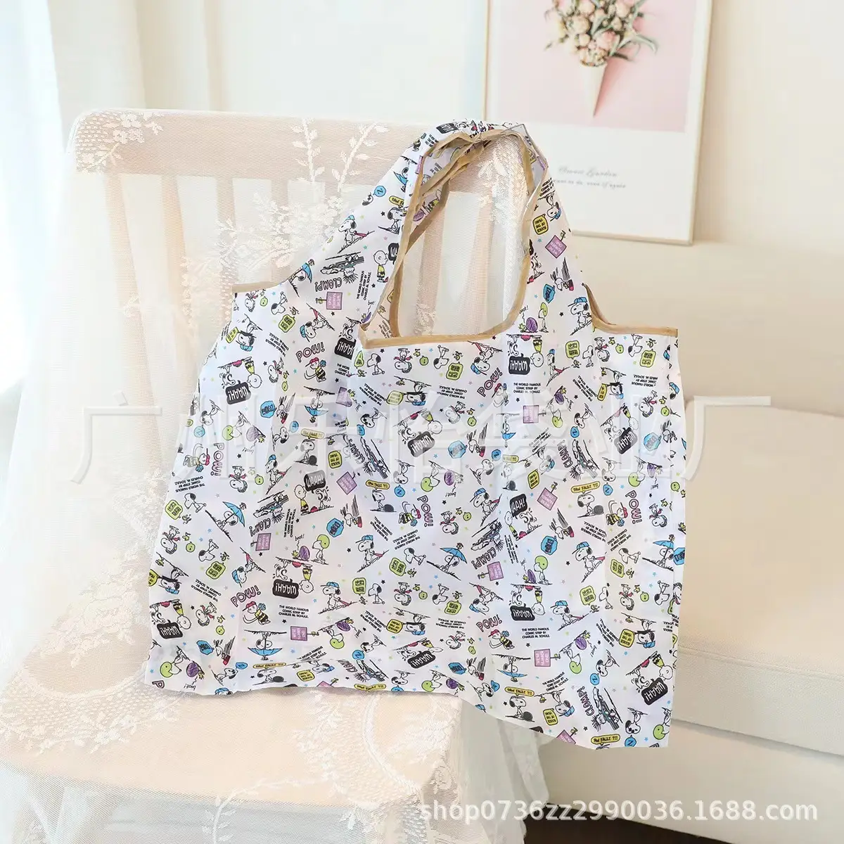 Factory Direct Cartoon Polyester Large Two-in-One Shopping Bag - Image 63