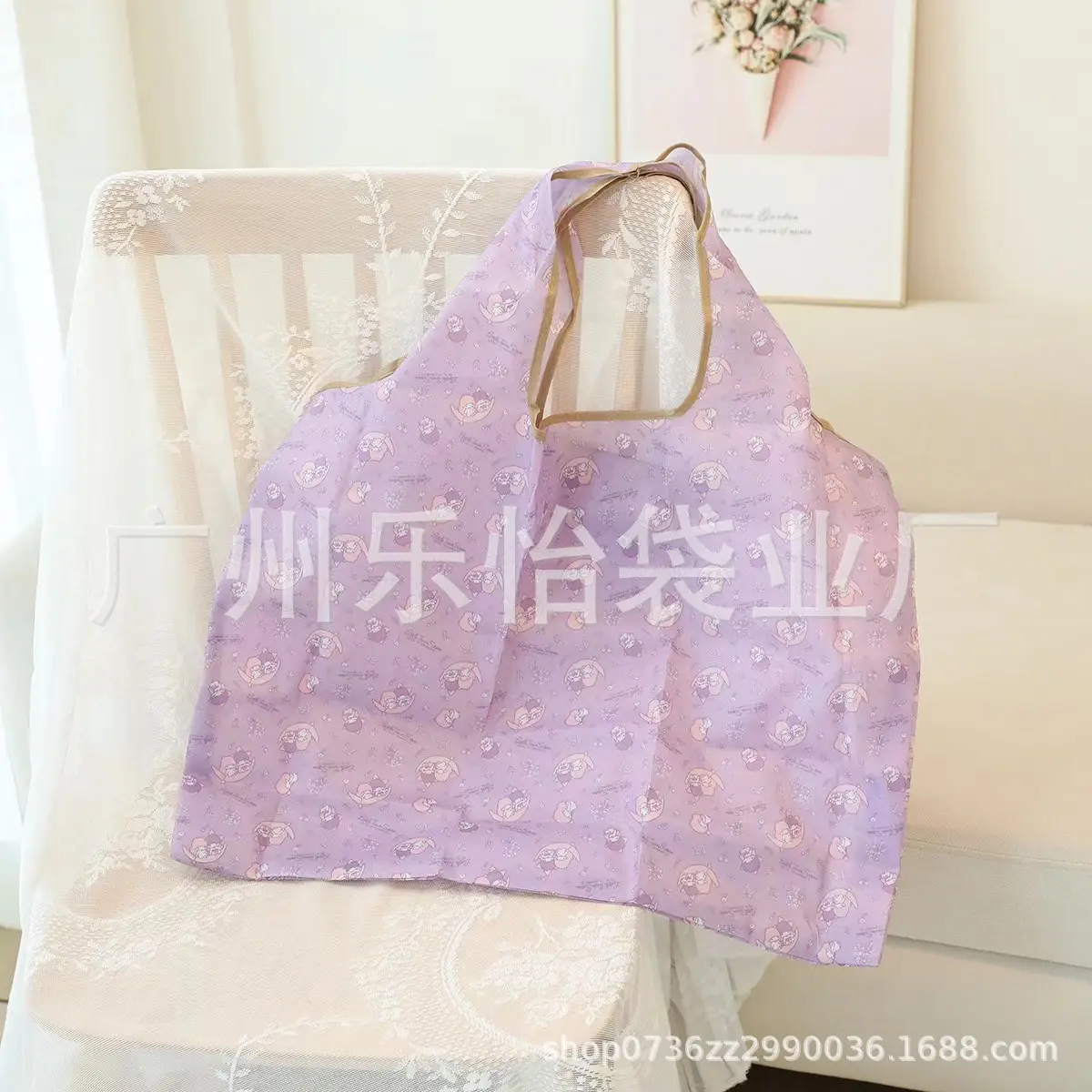 Factory Direct Cartoon Polyester Large Two-in-One Shopping Bag - Image 66