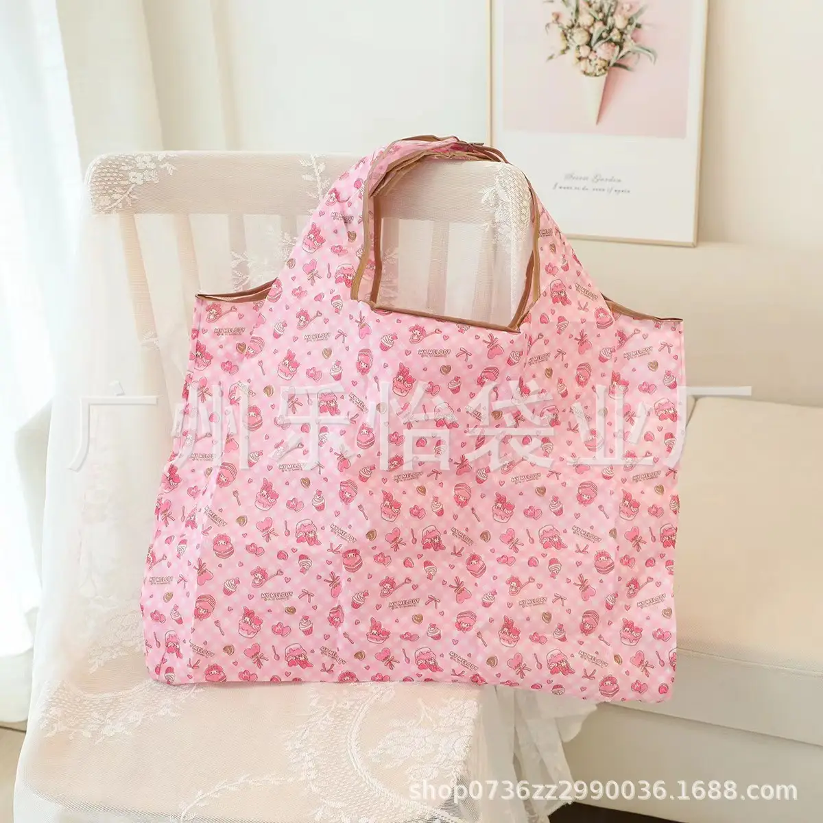 Factory Direct Cartoon Polyester Large Two-in-One Shopping Bag - Image 69