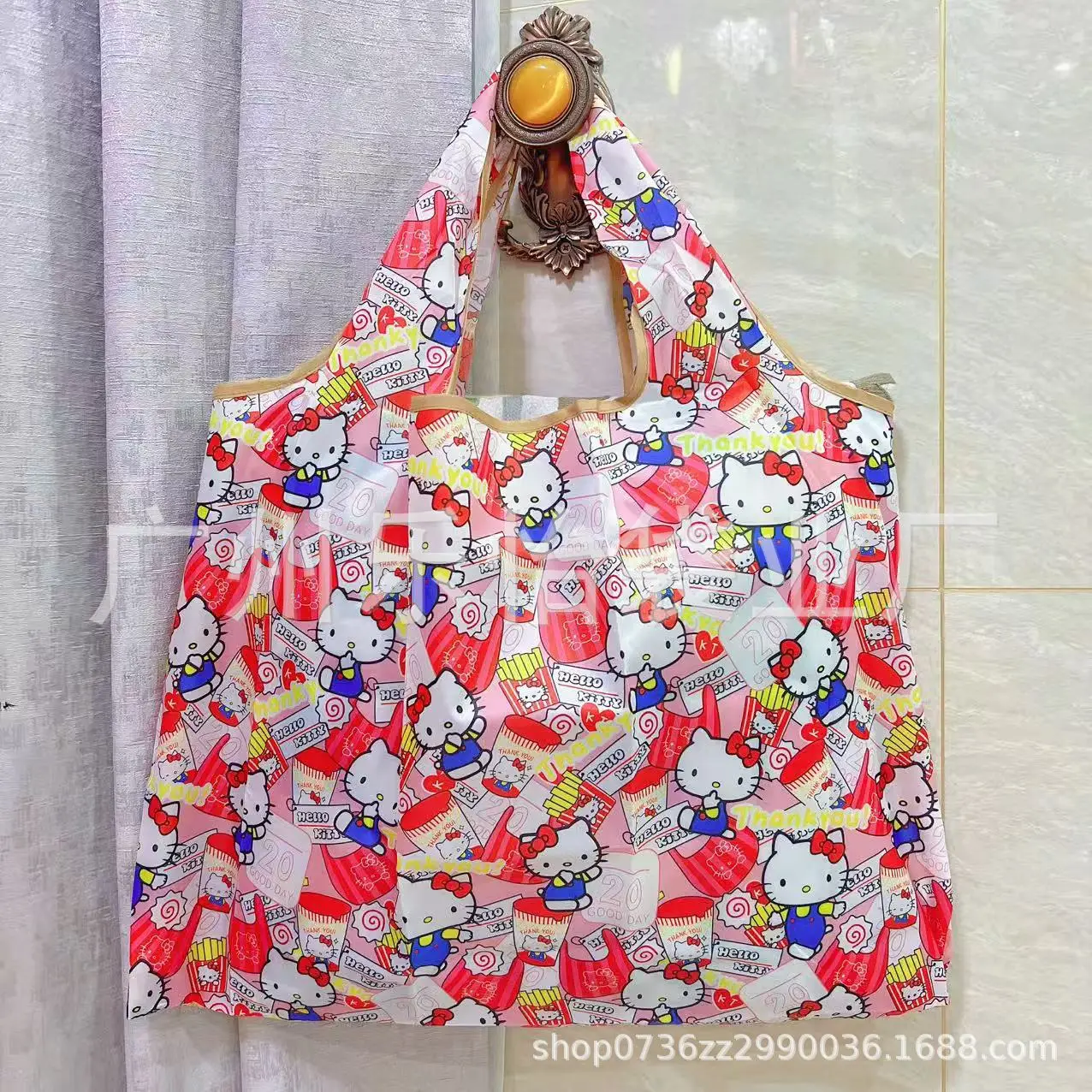Factory Direct Cartoon Polyester Large Two-in-One Shopping Bag - Image 96