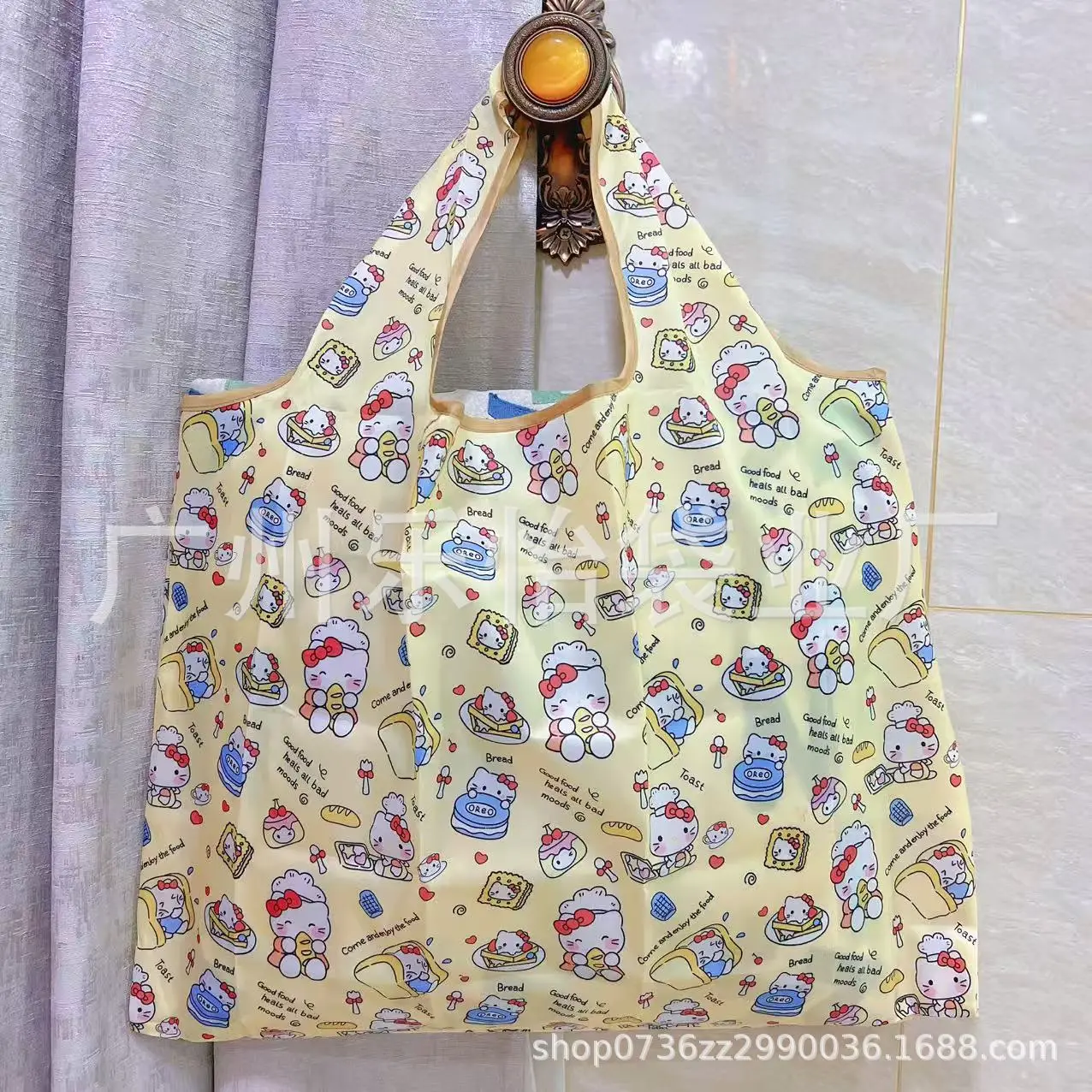 Factory Direct Cartoon Polyester Large Two-in-One Shopping Bag - Image 97