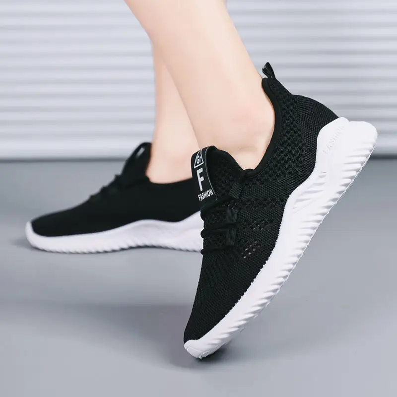 One-Piece Drop-Shipping Summer Mesh Shoes, Fly-Knit Casual Women's Shoes, Breathable Lightweight Sports Shoes, Running Shoes, Women's Mesh Shoes - Image 2