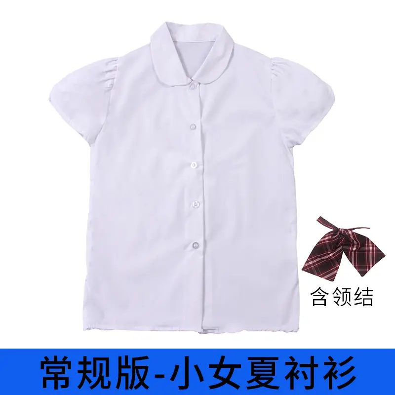 White Summer Shirt for Girls with Bow - Image 7