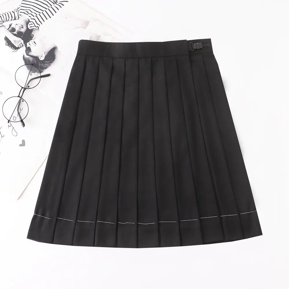 Red Pleated Orthodox JK Uniform Skirt 45cm