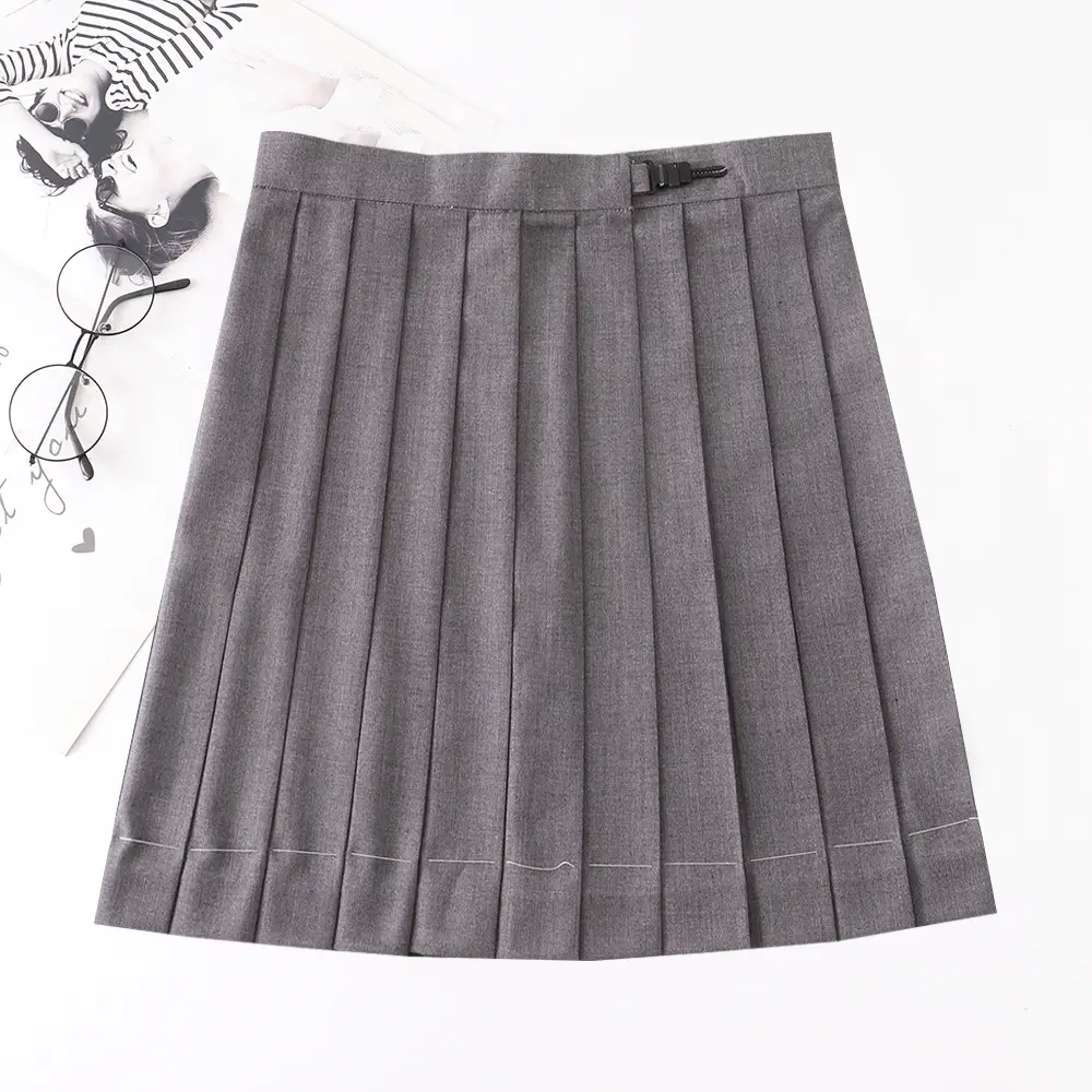 Red Pleated Orthodox JK Uniform Skirt 45cm