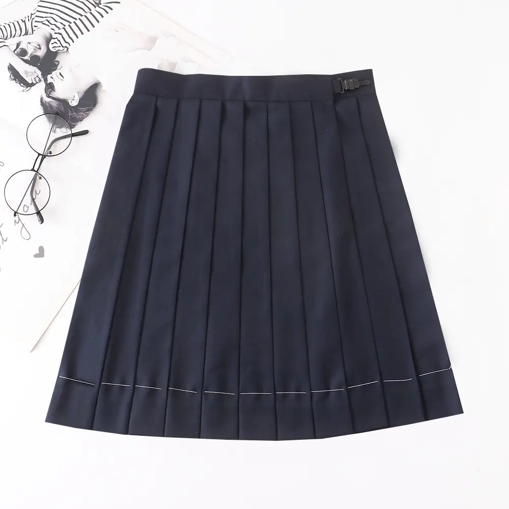 Red Pleated Orthodox JK Uniform Skirt 45cm