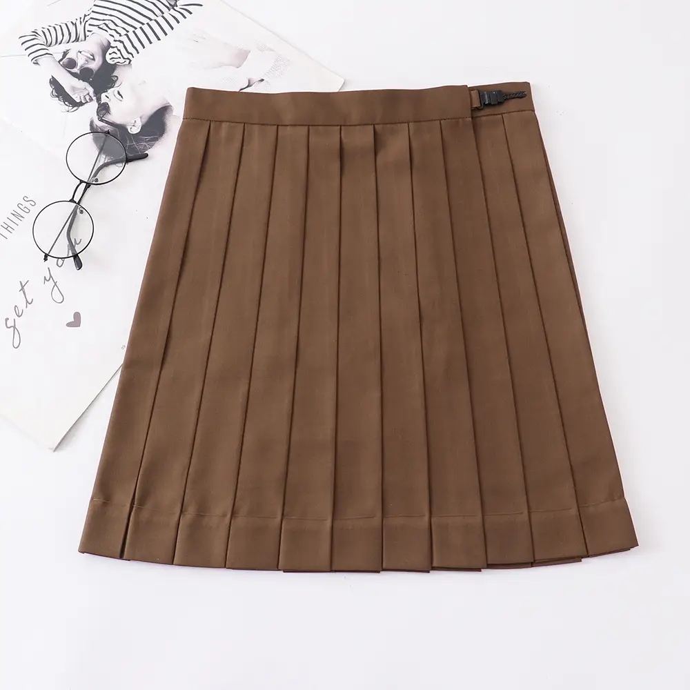 Red Pleated Orthodox JK Uniform Skirt 45cm