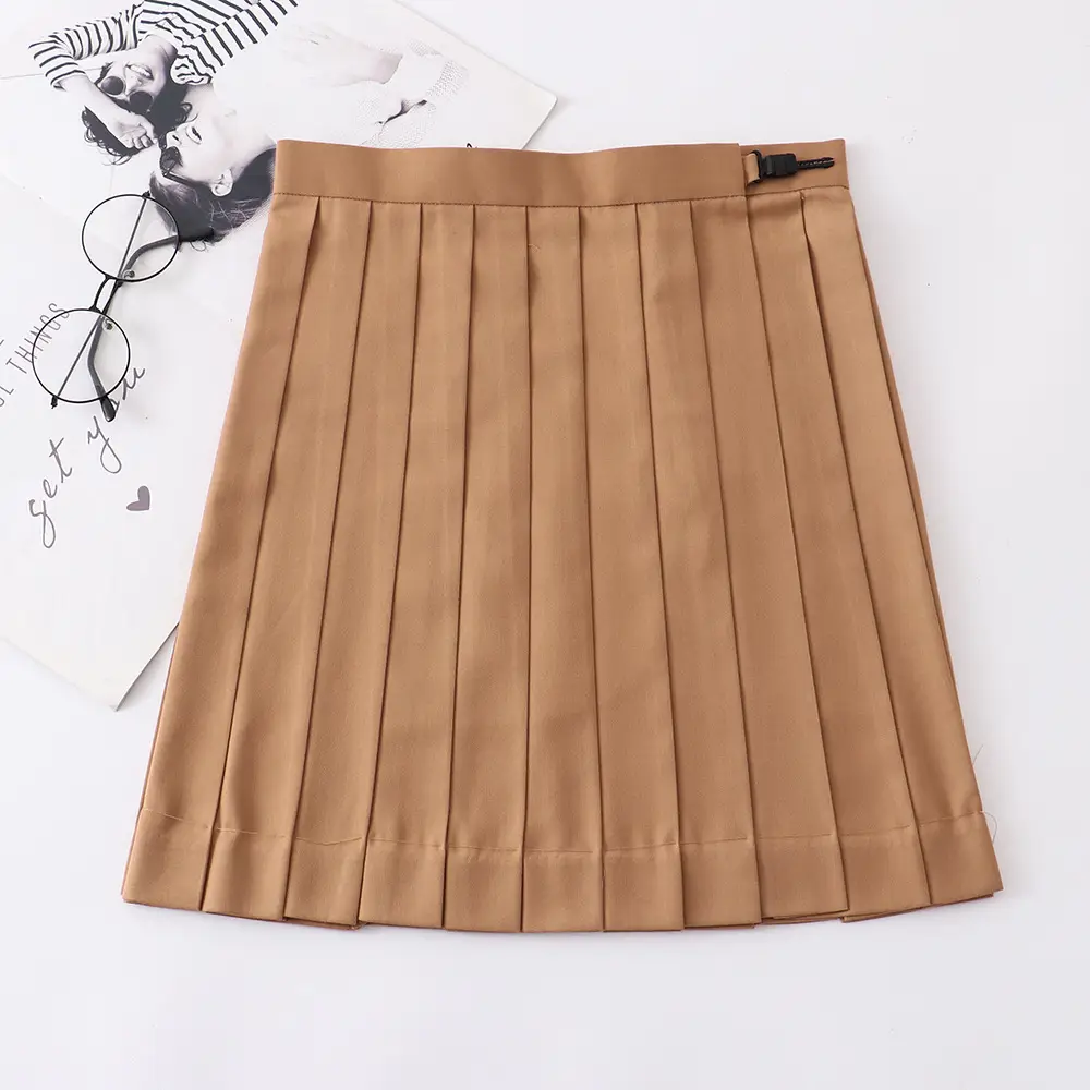 Red Pleated Orthodox JK Uniform Skirt 45cm
