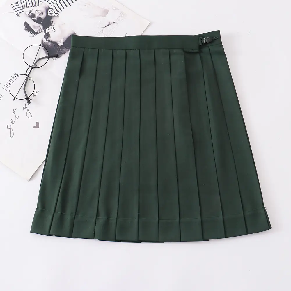 Red Pleated Orthodox JK Uniform Skirt 45cm