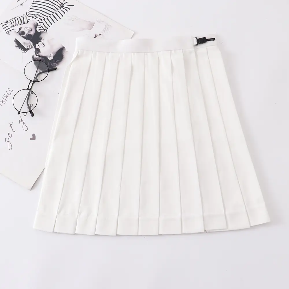 Red Pleated Orthodox JK Uniform Skirt 45cm