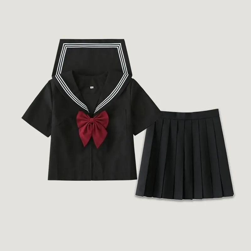 Japanese JK Uniform Skirt Basic White Sailor Suit - Image 7