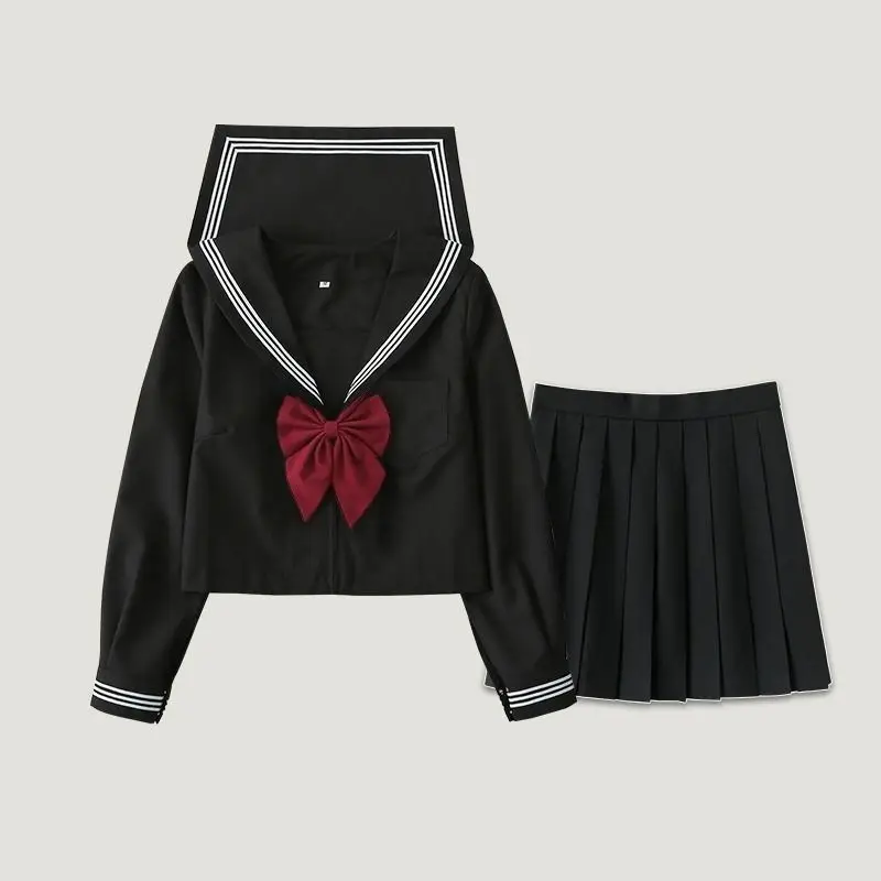 Japanese JK Uniform Skirt Basic White Sailor Suit - Image 8