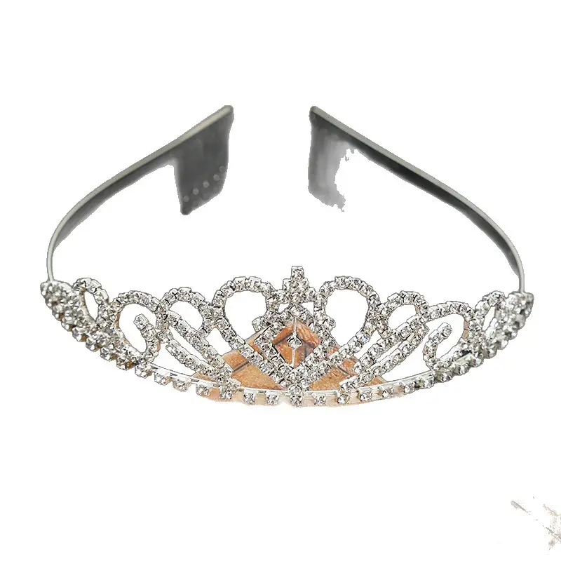 New Rhinestone 3D Crown Headband for Girls Dance Princess Birthday