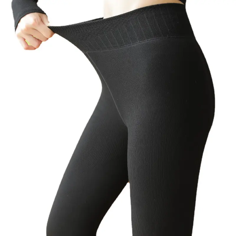 Women Fleece Lined Leggings Grey Winter Warm - Image 20