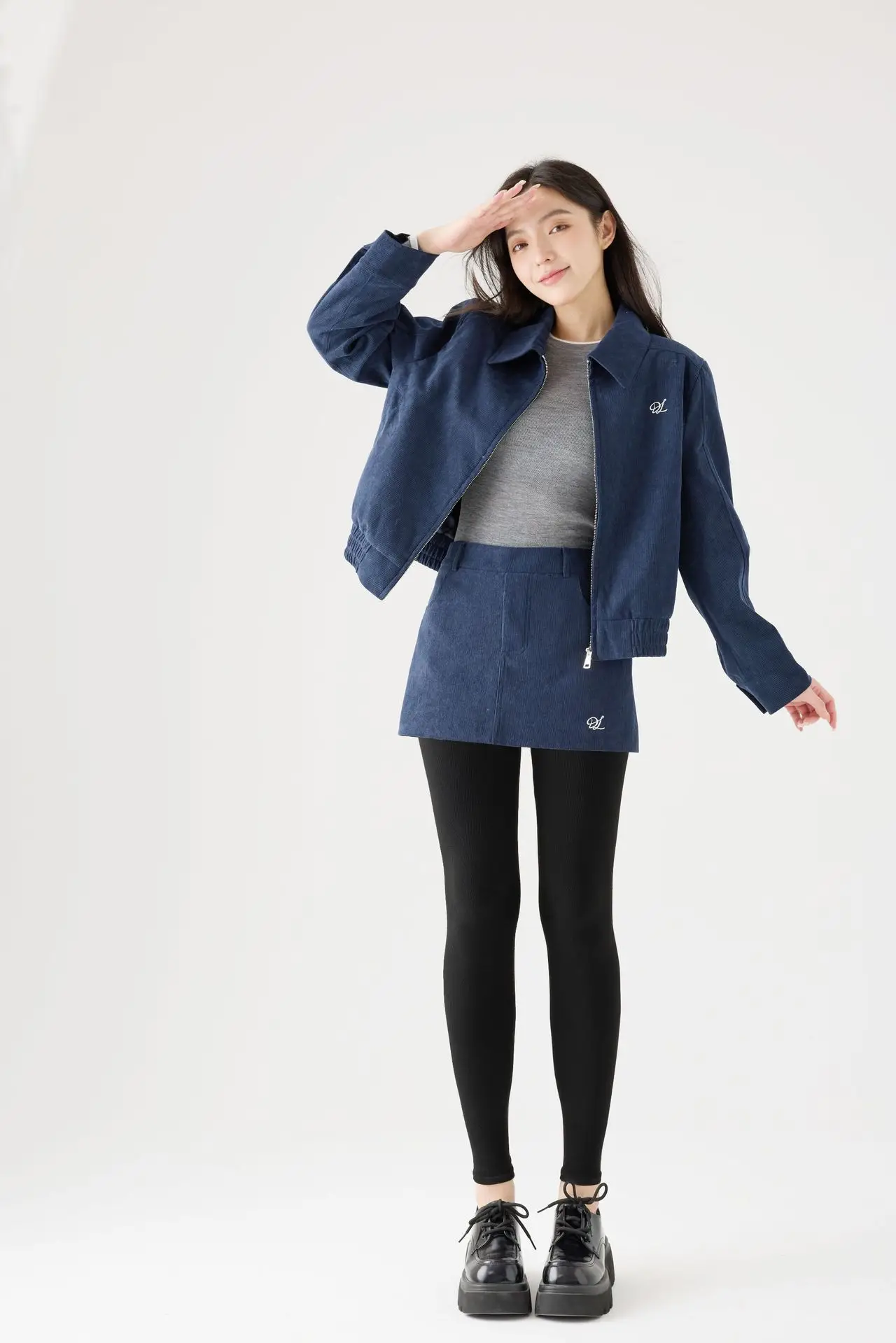 Women Fleece Lined Leggings Grey Winter Warm - Image 13