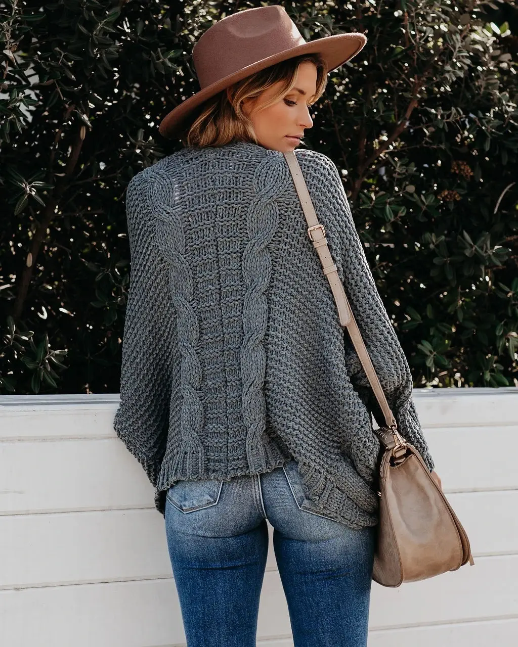 Women Knitted Cardigan Large Button Rope Outwear - Image 17