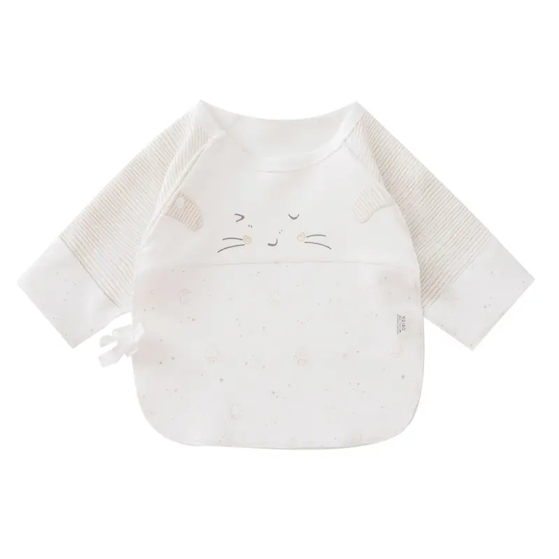White Cat Print Newborn Baby Top Class A - Image 7