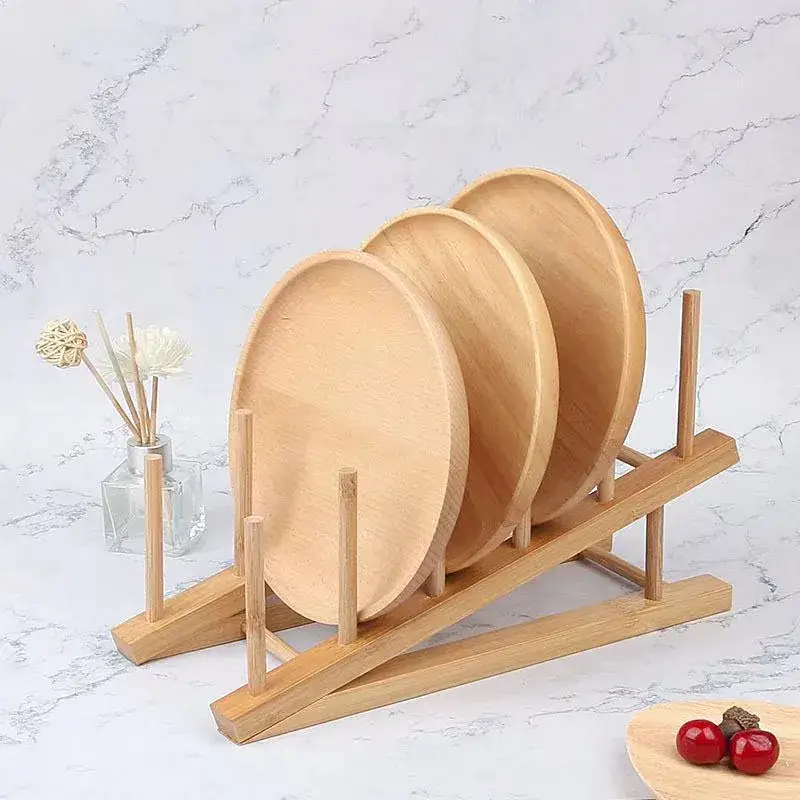 Wooden Double Layer Kitchen Storage Rack - Image 5