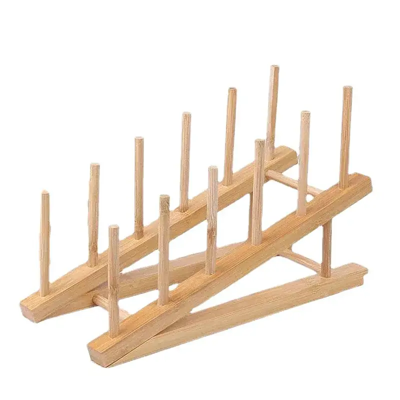 Wooden Double Layer Kitchen Storage Rack - Image 6