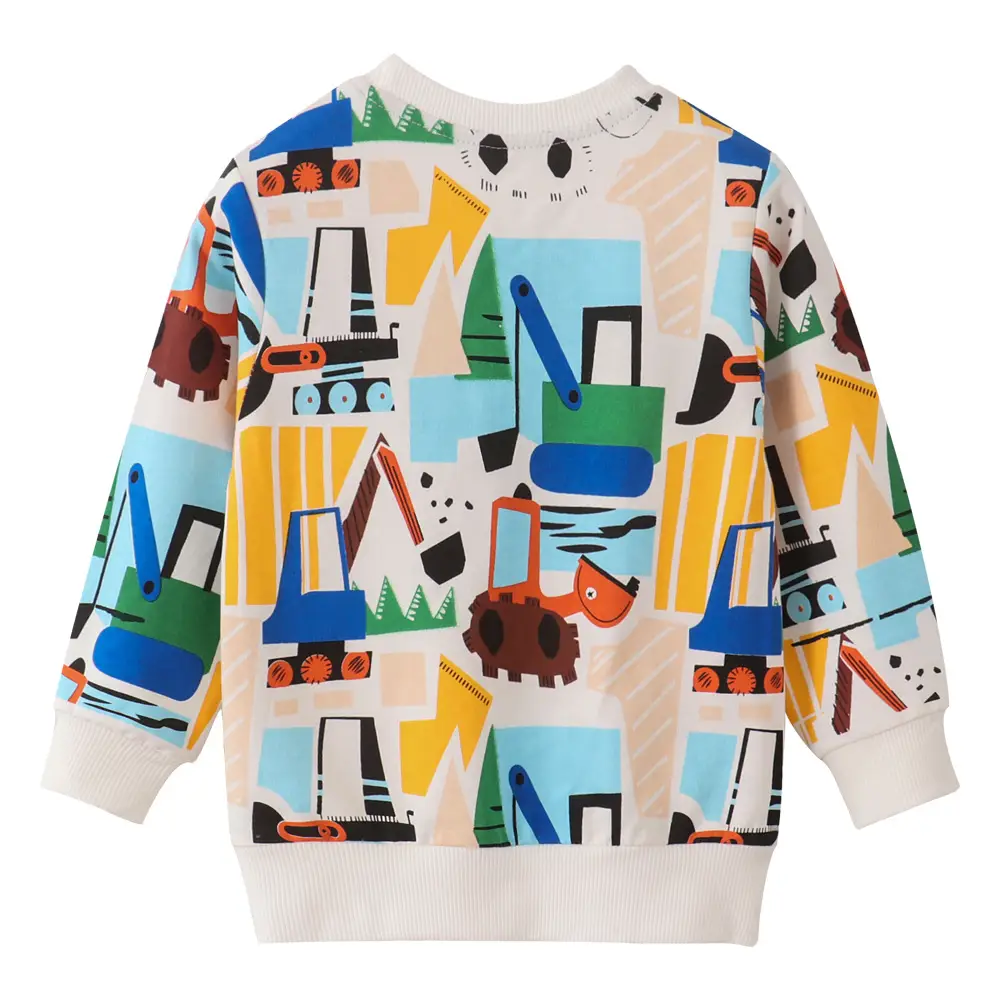 Children's Cartoon Cotton Round Neck Sweater T-Size