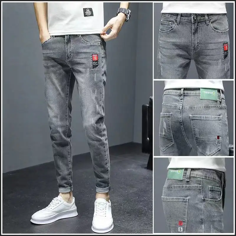 Men Slim-fit Ripped Jeans Spring Autumn Casual Leg Pants - Image 3