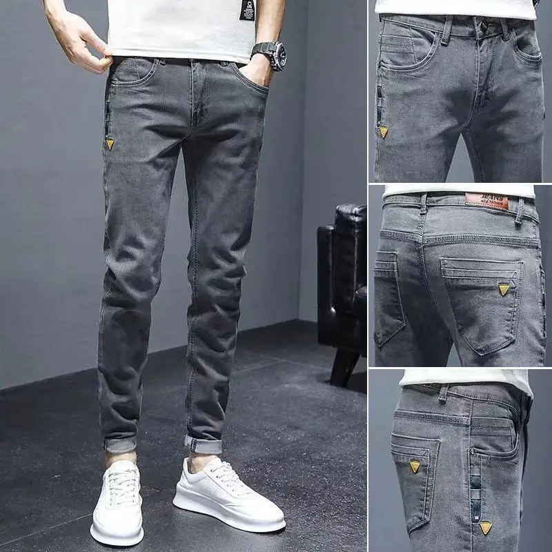 Men Slim-fit Ripped Jeans Spring Autumn Casual Leg Pants - Image 4