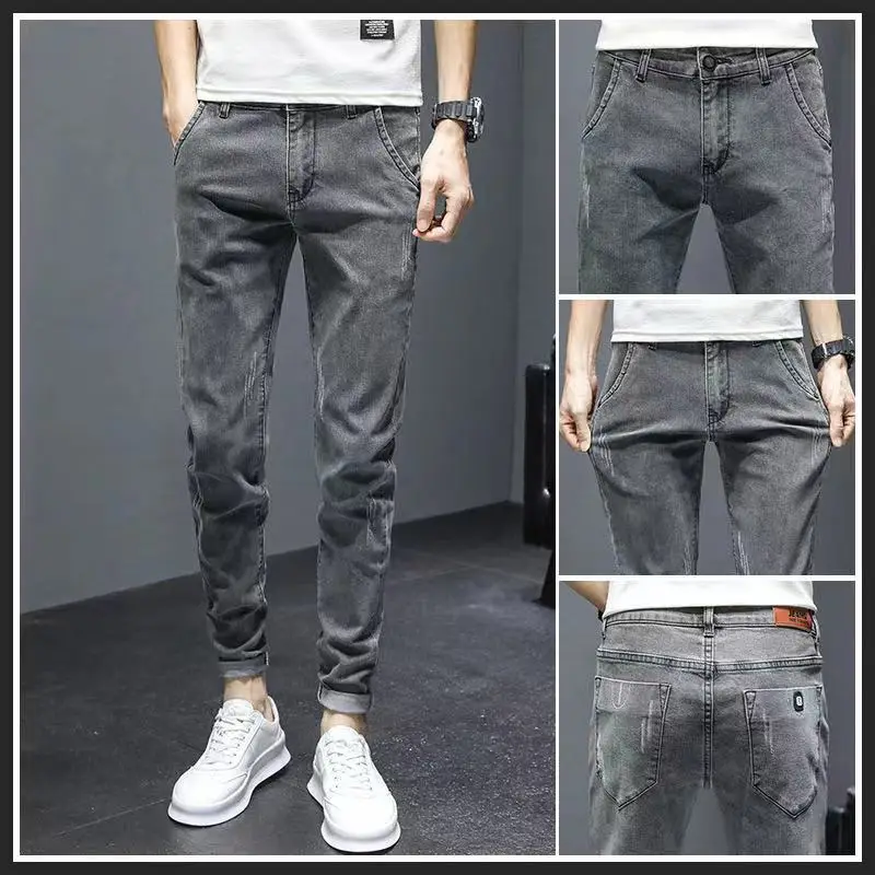 Men Slim-fit Ripped Jeans Spring Autumn Casual Leg Pants - Image 5